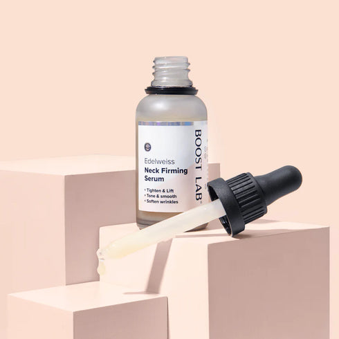 Image of Boost Lab neck firming serum dropper